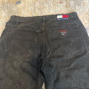 Tommy Jeans Men’s 36 x 30 Vintage 90s Spell Out Jeans Black Faded Freedom Jean